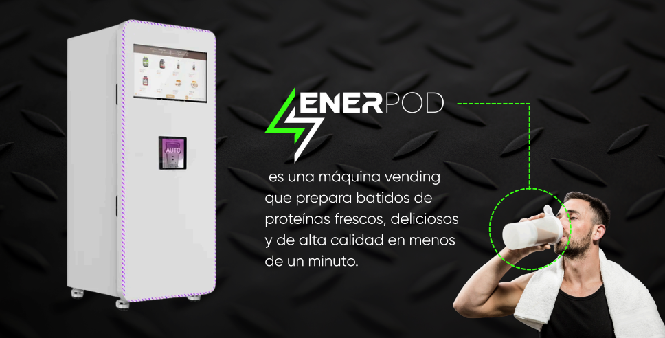 Enerpod — máquina vending de batidos de proteína